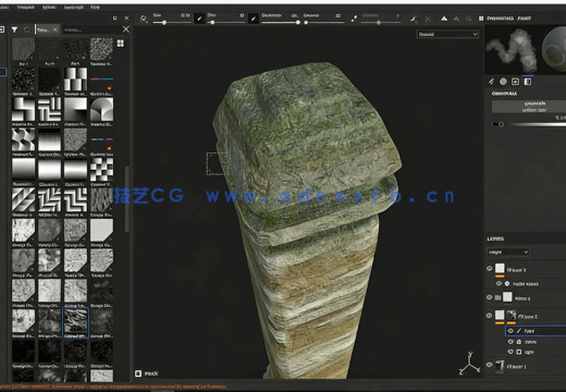 Substance Painter地面墙壁岩石纹理实例制作视频教程(图5)