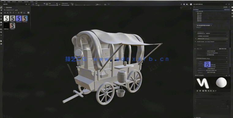Blender西部马车模型完整制作流程视频教程(图3)