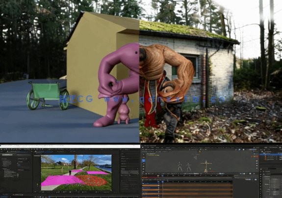 Blender模型角色融入真实视频中VFX视效制作视频教程(图4)