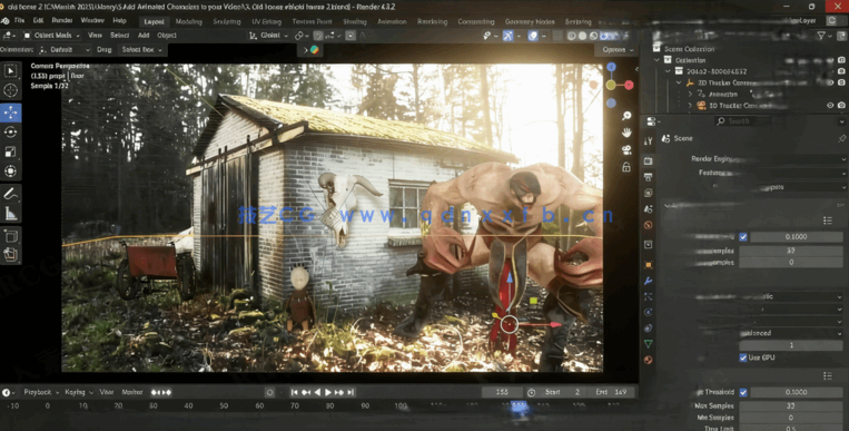 Blender模型角色融入真实视频中VFX视效制作视频教程(图3)