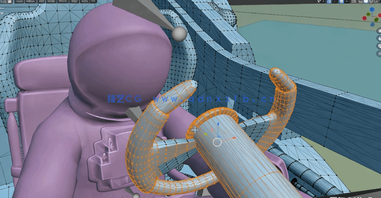 Blender宇航员艺术建模设计工作流视频教程(图4)