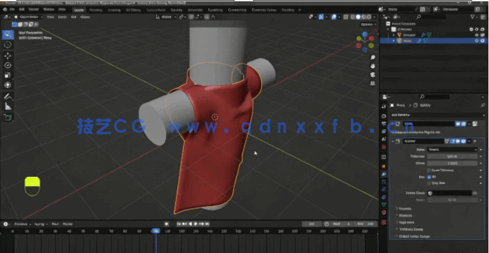 Blender 3D逼真布料仿真技术训练视频教程(图4)