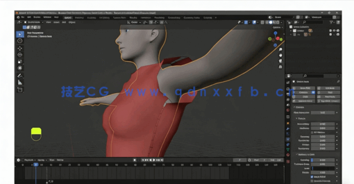 Blender 3D逼真布料仿真技术训练视频教程(图5)