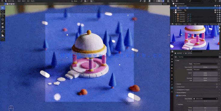 Blender风格化插画模型雕刻建模制作视频教程(图4)