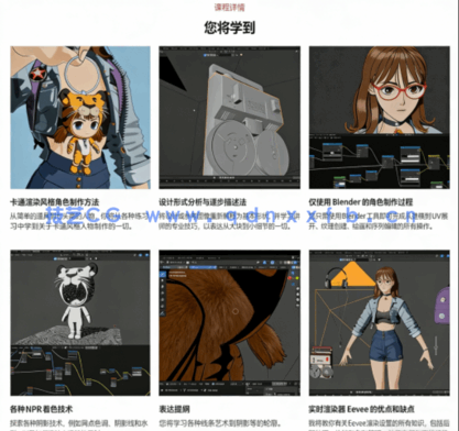 Blender卡通渲染角色三渲二核心技术视频教程(图2)