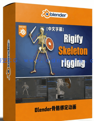 Blender中Rigify插件骨骼绑定动画制作视频教程(图1)