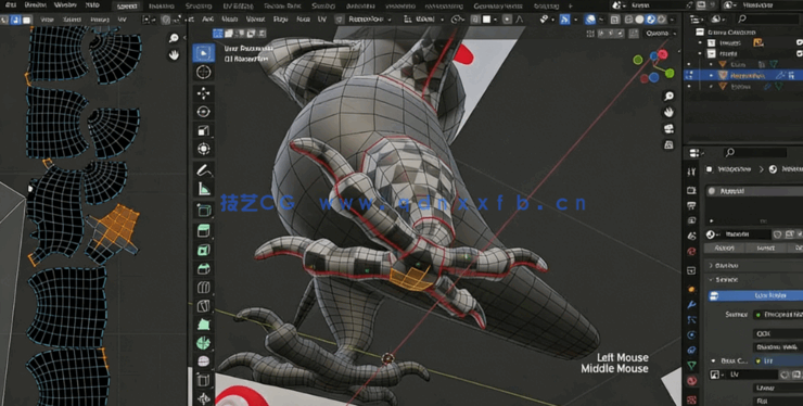 Blender从零开始学习鹦鹉角色制作完整流程视频教程(图3)