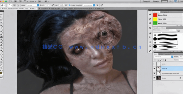 Photoshop恐怖人物插图构思设计技术视频教程(图1)