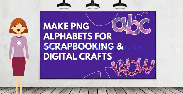 【中文字幕】PS创建艺术字母数字工艺品平面剪贴画设计视频教程(图5)