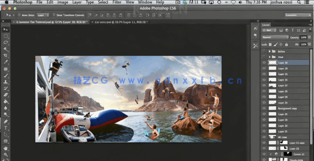 PS夏季冲浪图像素材合成修饰视频教程 (图5)