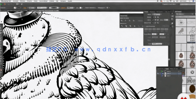 【中文字幕】Illustrator排线阴影数字绘画技法视频教程(图1)