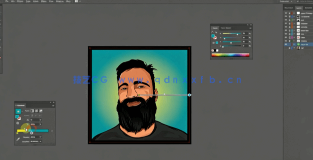  Adobe Illustator CC卡通人像矢量艺术绘画视频教程(图1)