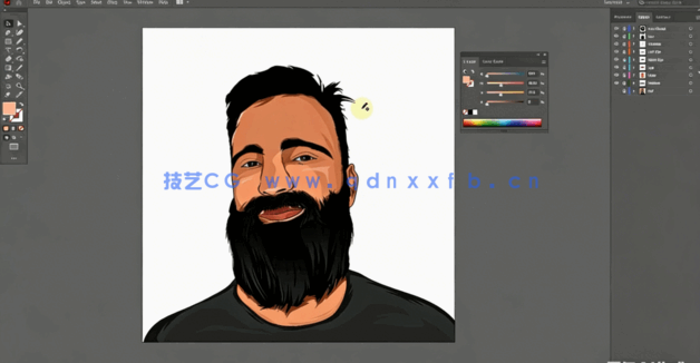  Adobe Illustator CC卡通人像矢量艺术绘画视频教程(图2)