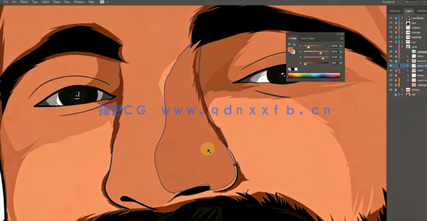  Adobe Illustator CC卡通人像矢量艺术绘画视频教程(图3)