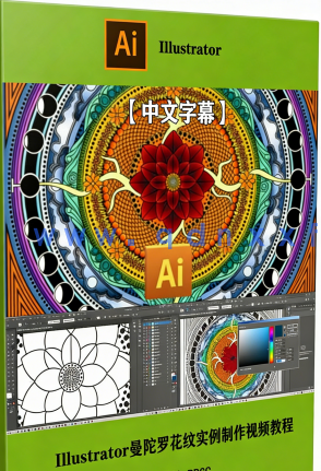 【中文字幕】Illustrator曼陀罗花纹实例制作视频教程(图6)