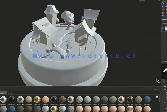 Substance Painter袖珍微缩场景模型纹理制作视频教程(图6)