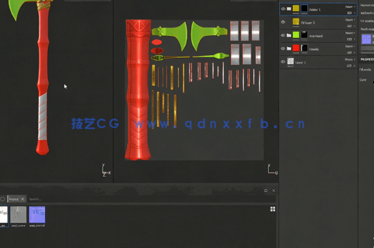 Substance Painter武器道具纹理绘制流程视频教程(图2)