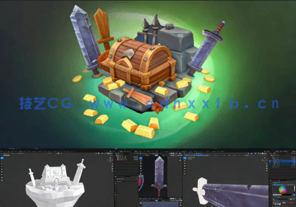 Blender 3.6游戏资产纹理绘制技术视频教程(图1)