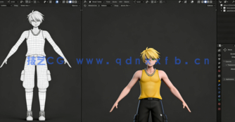 Blender动漫卡通角色完整建模制作流程视频教程(图2)