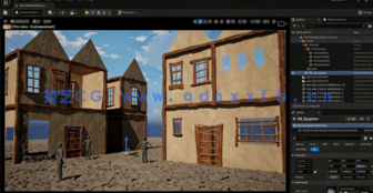 Blender和UE5游戏环境场景完整建模渲染流程视频教程 (图4)
