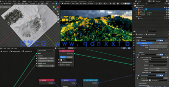 Blender逼真山丘地形场景制作流程视频教程 (图2)