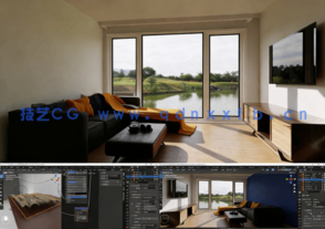Blender 3D室内场景可视化制作视频教程(图1)
