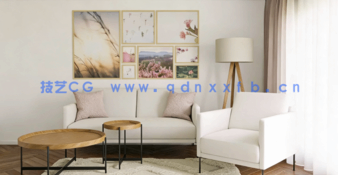 lender起居室卧室场景室内可视化制作视频教程(图2)