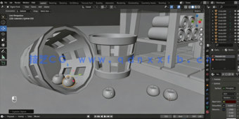 Blender卡通迷你等距厨房房间实例制作视频教程 (图3)