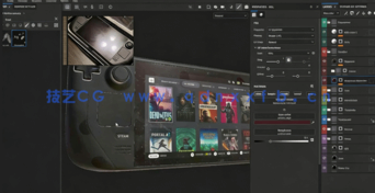 Blender掌上游戏机Steam Deck完整实例制作流程视频教程(图3)