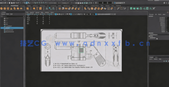 Maya和Zbrush游戏武器模型实例制作流程视频教程(图2)