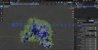 Blender几何节点植被散布技术视频教程(图4)
