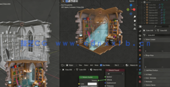 Blender等轴奇幻小世界场景实例制作视频教程(图5)