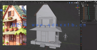 Blender精美迷你小屋制作流程视频教程(图3)