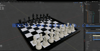 Blender国际象棋3D建模制作流程视频教程(图3)