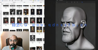 Blender头部面部数字雕刻技术训练视频教程(图5)