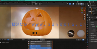 Blender恐怖万圣节南瓜灯实例制作视频教程(图3)