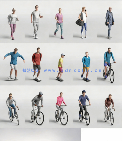 运动人物模型Humano 3D - Vol.08 Sport(图1)