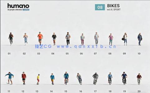 运动人物模型Humano 3D - Vol.08 Sport(图5)