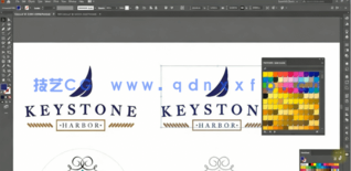 AI绘制矢量图形卡通徽标工作流程视频教程(图5)