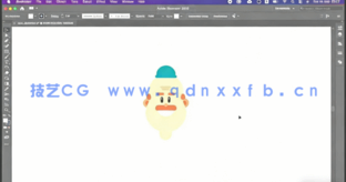 【中文字幕】AI使用形状工具创建矢量卡通角色插图视频教程(图3)