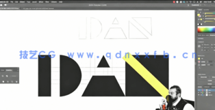 AI初学者矢量复古字体图标标志设计工作流程视频教程(图2)