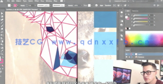 【中文字幕】AI创建几何设计图案阴影效果工作流程视频教程(图1)