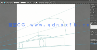 AI绘制汽车模型草图线条效果工作流程视频教程(图1)