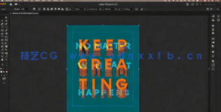 AI混合模式工具创建海报矢量文本效果视频教程(图2)