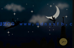 AI创建矢量卡通效果夜晚天空风景视频教程(图1)