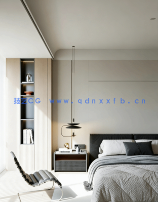 现代卧室/灯光参数齐全(图4)