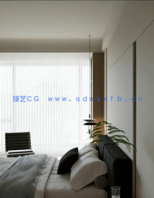 现代卧室/灯光参数齐全(图6)