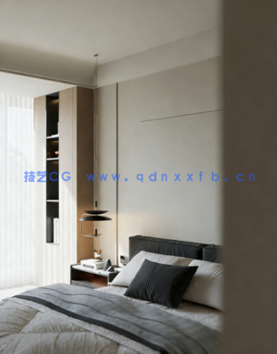 现代卧室/灯光参数齐全(图9)