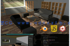 【中文字幕】3D引擎Babylon网页交互式3D房间场景制作视频教程(图6)