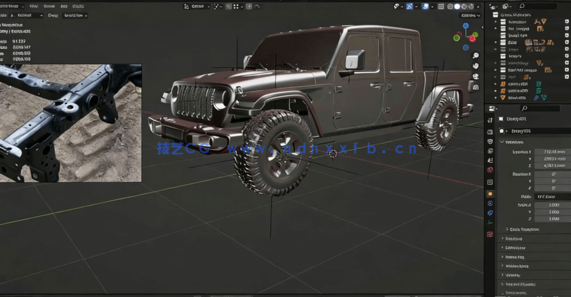 Blender逼真吉普车完整制作流程视频教程 (图3)